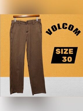 Volcom Men’s Pants Brown and Black Color Size 30.